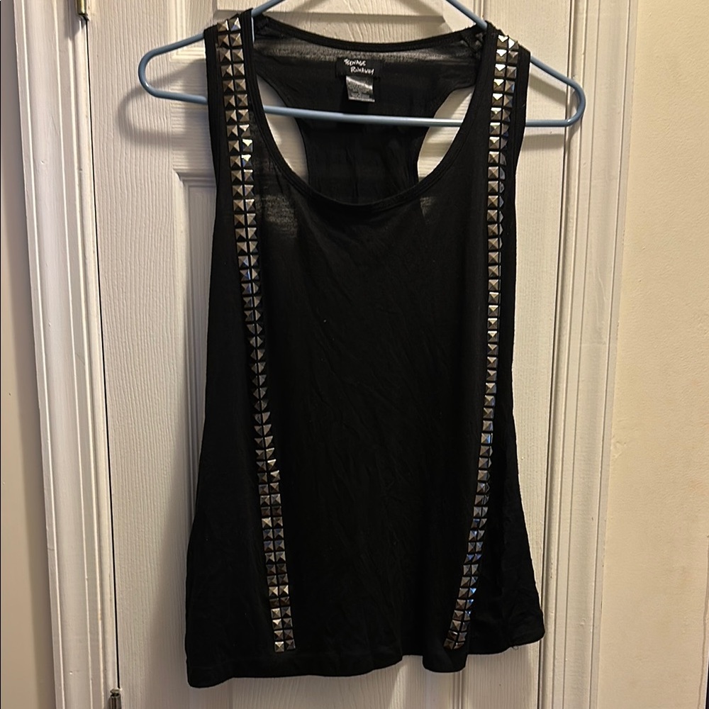 Black Studded Tank Top